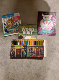 Adult Coloring Books and Pencil Crayons