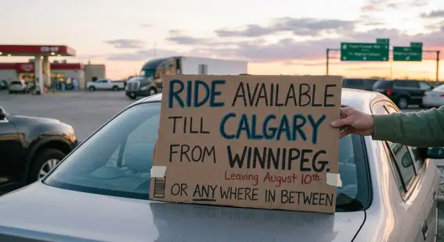 Ride Share Winnipeg to Calgary