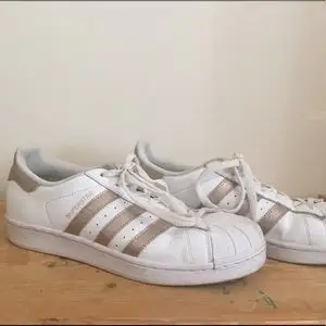Adidas Rose Gold Superstars size 8, View more