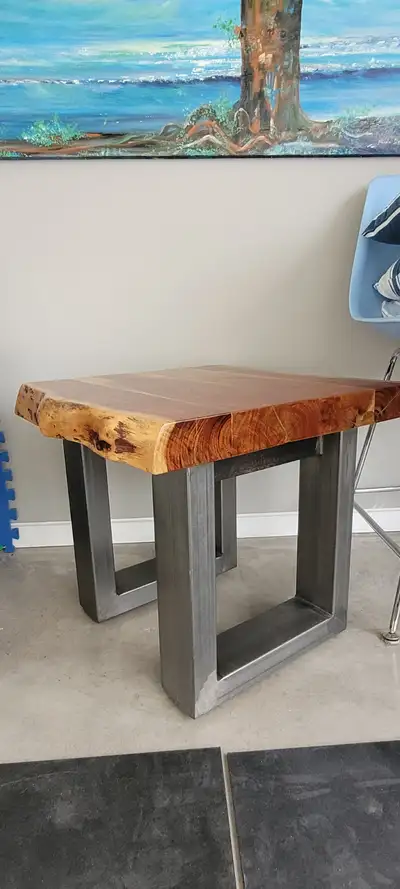NEW! Set of 2 solid Acacia real wood tables, View more