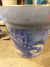 Vintage Japanese Porcelain pot planter Japan