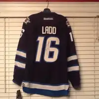 AUTHENTIC ANDREW LADD WINNIPEG JETS SIGNED AUTOGRAPHED JERSEY