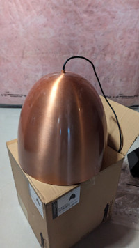 Pendant dome light in copper colour