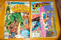 1982 Superman No. 381 & 1979 Godzilla Comics
