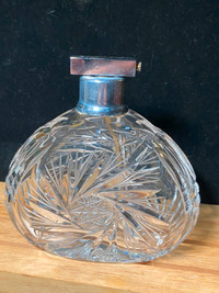 Antique Cut Crystal Glass Collar Perfume