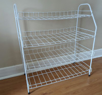 Shoe rack in great condition. White.