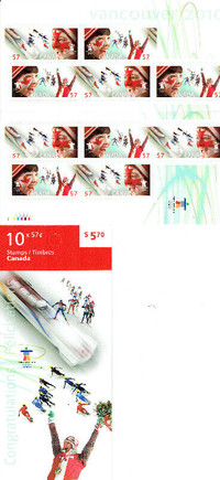 CANADA. Livret de 10 timbres Olympic Games de Vancouver 2010.