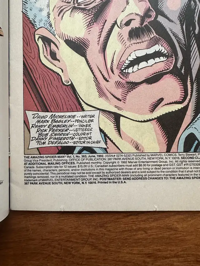 1992 The Amazing Spider Man # 363 Comic Book in Comics & Graphic Novels in City of Toronto - Image 4