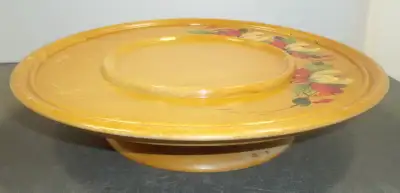 VINTAGE ROTATING WOODEN LAZY SUSAN TRAY, View more