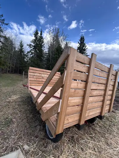 Brand New Rebuilt Deck in Treated Lumber, solid metal frame includes pole and double trees, can incl...