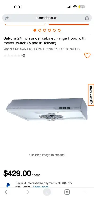 Sakura Range Hood, View more