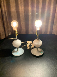 Pair of Milk Glass Lamps