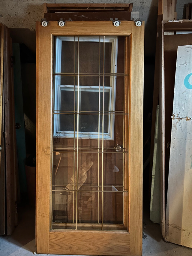 Oak interior French sliding doors in Windows, Doors & Trim in Saint John