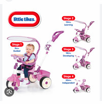 Tricycle Little Tikes 4-in-1 with push rod, footrests & sunshade