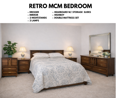 10-PC RETRO MCM BEDROOM SET, View more