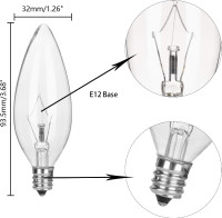 40W 120V E12 Base B10 Incandescent Clear Bulbs - 30 available