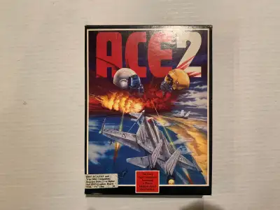 Ace 2 - 1987 UXB - PC IBM computer game - 5.25 Floppy disk + manual Manual and disk are in good cond...