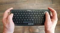 2.4GHz Wireless Compact Keyboard with Optical Trackball and Scro