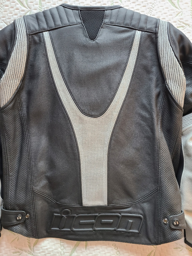 Manteau Cuir Moto Icon || Icon Biker leather Jacket dans Hommes  à Ville de Montréal - Image 2