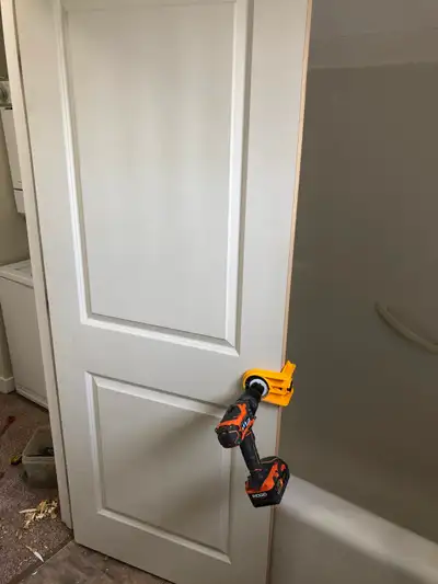 DOOR Hole cut and hinge slot cuts, hanging doors. door height cu, View more