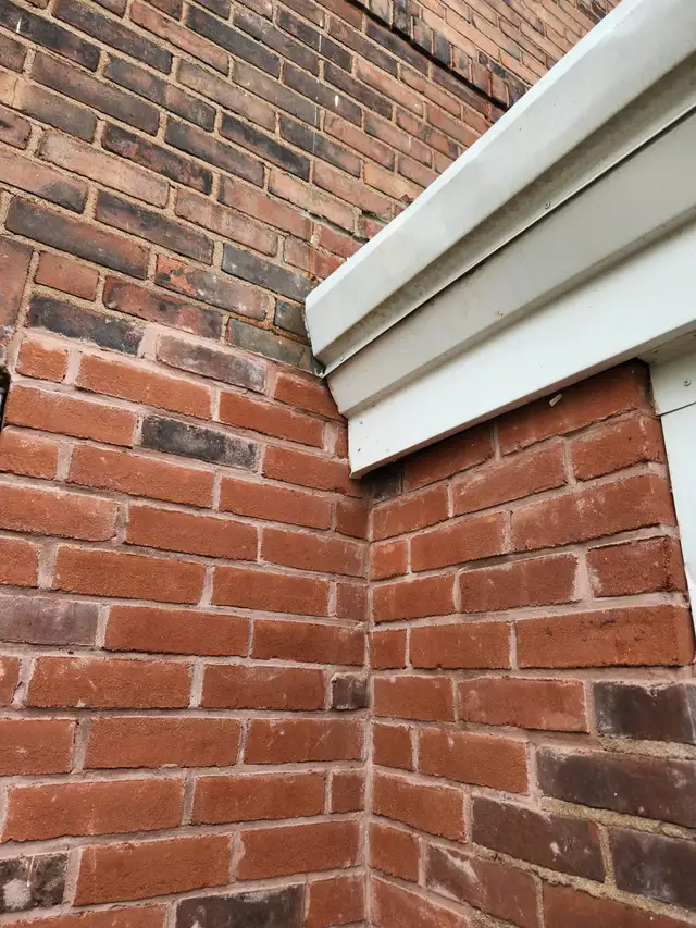Masonry repair work.