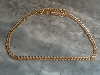 New Unisex 10k Solid Gold 7mm Flat Curb Chain 22 '' Yellow Gold