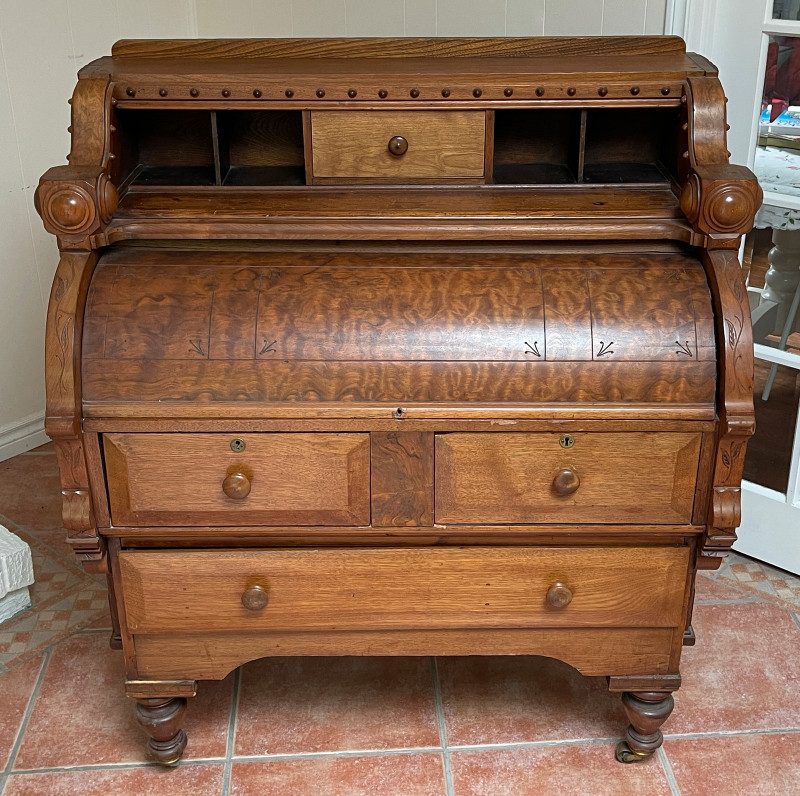 Antique Cylinder Roll Top Desk Desks Oakville / Halton Region Kijiji
