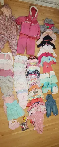 #0_Lot de vêtements pour fille 1 an, +100 items