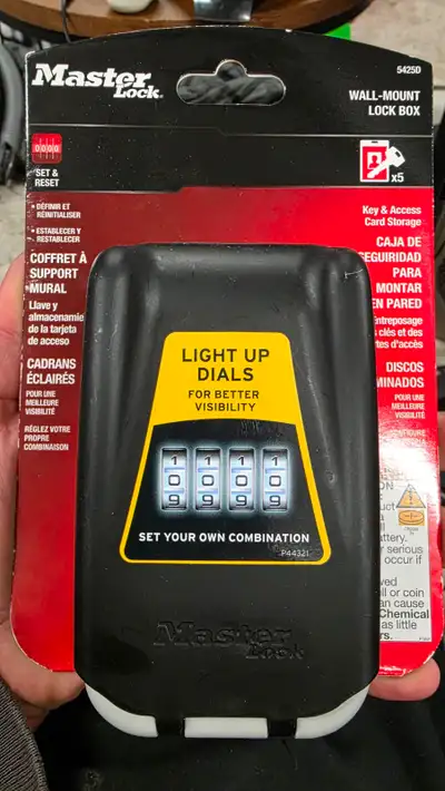 Master Lock 5425D Set Your Own Combination Wall Mount Lock Box, View more