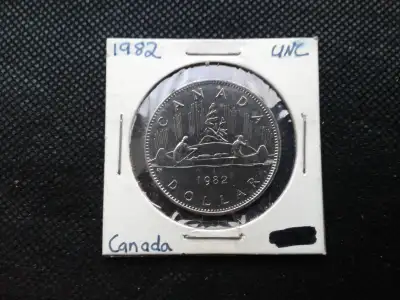 1982 CANADA UNCIRCULATED VOYAGEUR DOLLAR LOW MINTAGE, View more