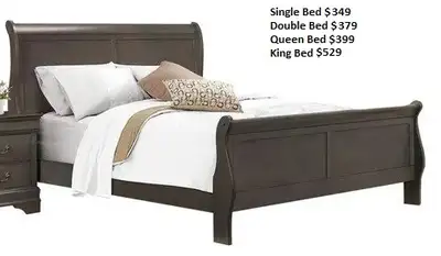 SINGLE, DOUBLE, QUEEN AND KING SLEIGH BEDS BEST PRICE IN BARRIE, View more