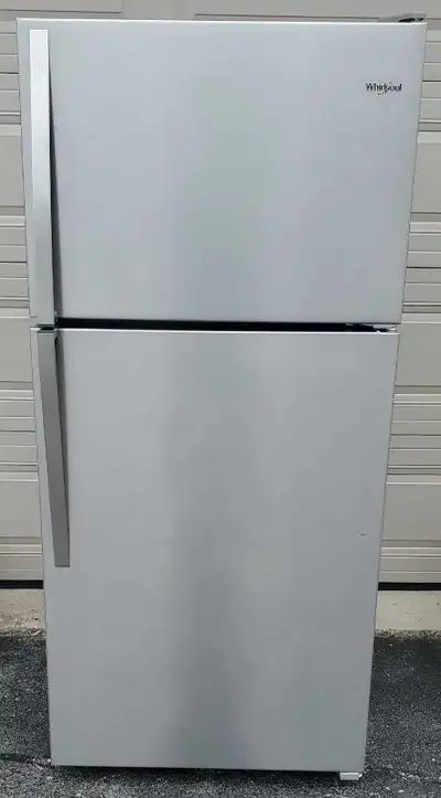WHIRLPOOL STAINLESS STEEL FRIDGE ^, View more