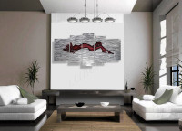 HUGE wall art "Despacito" Painting modern home decor aluminumThe