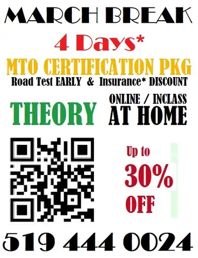 DRIVING SCHOOL march break special Mt Brydges & Area, View more