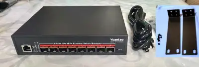 8-Port 10G Managed SFP+ ETHERNET SWITCH ▮ YuanLey ▮ YS100-0008M, View more