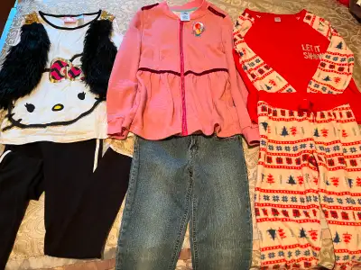 Girls clothes lot, including like Disney Sparkle Fairy Jacket with Wings on back, with matching embr...