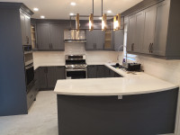 Upgrade Kitchen with Fancy Custom Cabinets & Durable Countertop