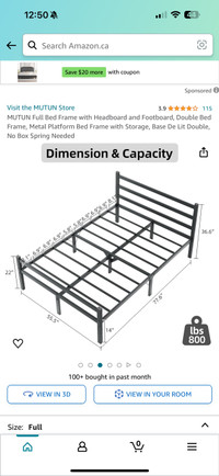 double/full size bed frame