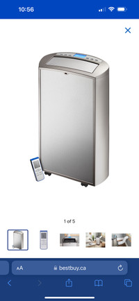 Insignia Portable Air Conditioner - 14000 BTU - Silver/Stainless