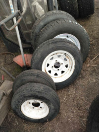 13" 12" and 8" trailer tire and rims 175/80r13