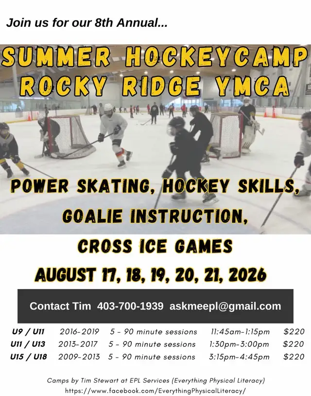 8th Annual Summer Hockey Camp August 17-21, 2026 RRYMCA