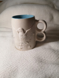 Vintage Stoneware 3D Eagle Mug Cup