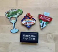 Four Fridge Magnets - Incl. Opener & Key Case 