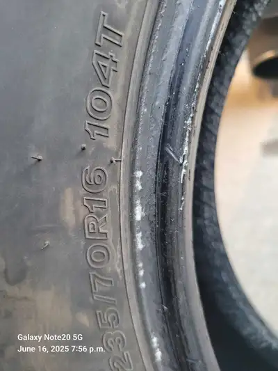 I have 2 tires with 70% treads exillent condition