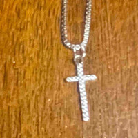 925 Silver  Cross Necklace 20”