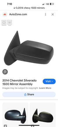 2014- up Chevy 1500 camper mirrors