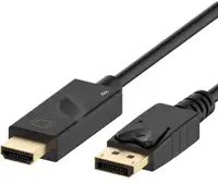 DisplayPort (DP) to HDMI Cable, 4K Resolution Ready, 6 Feet,