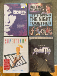 New music DVDs Supertramp Spinal Tap Rolling Stones The Doors