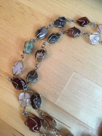 Collier Agates et Argent. Silver and Agatha Necklace 
