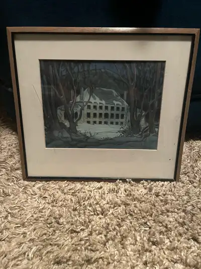 Spruce up your space with this captivating Southam Press print! This framed piece features a hauntin...
